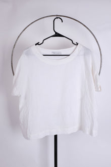  T2T Cutloose White Linen Top Small