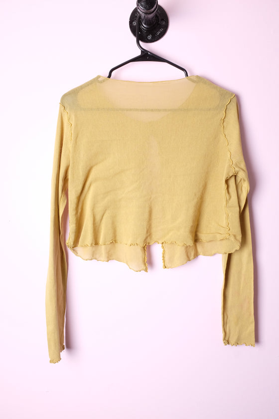 T2T Cutloose Lime Mesh Caridgan Size Medium