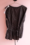 T2T Krista Larson Black Print w/ Pink Flower Vest One Size