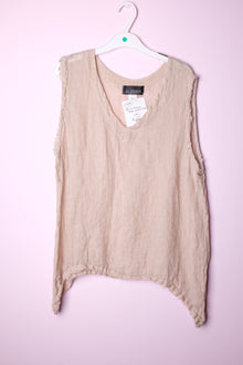  T2T La Fixsun Beige Gauze Tank Medium