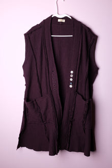  T2T Krista Larson Plum Wool Vest One Size