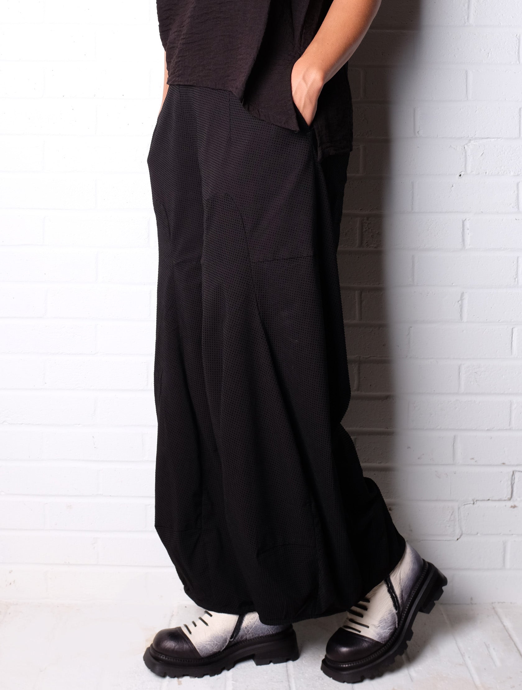 Rundholz Black Label Black Check Wide Leg Pants