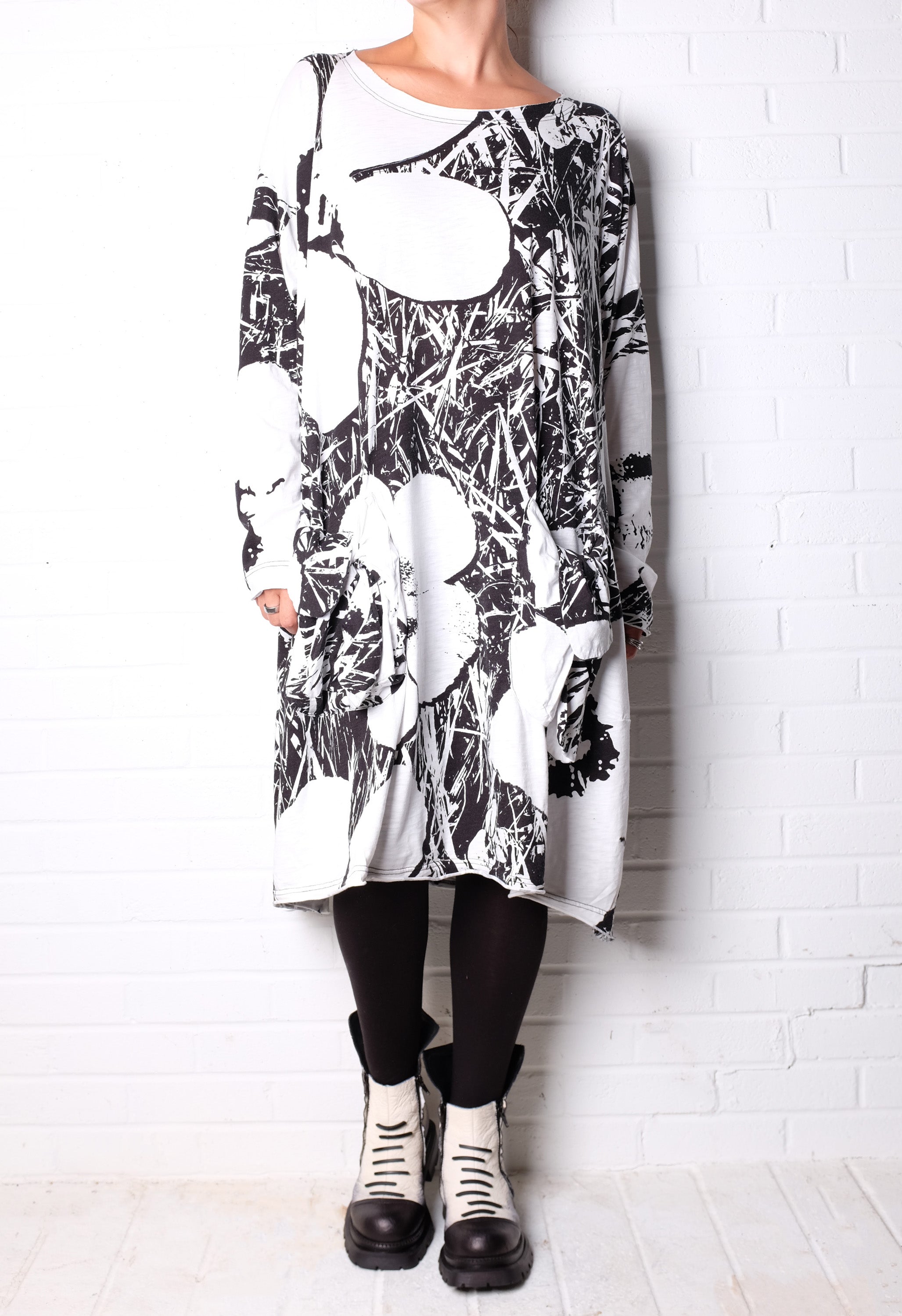 Rundholz Black Label Black and White Print Dress