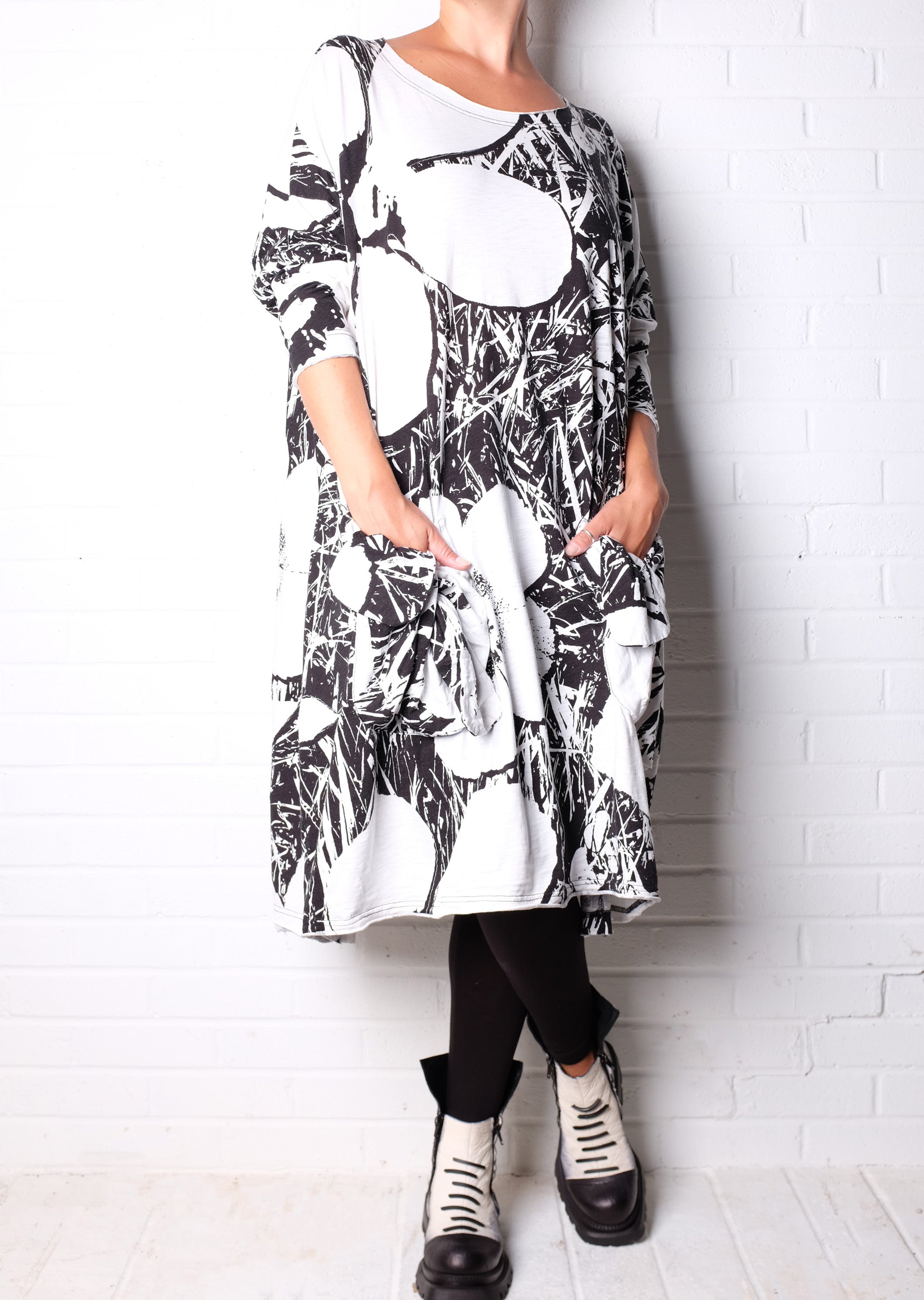Rundholz Black Label Black and White Print Dress
