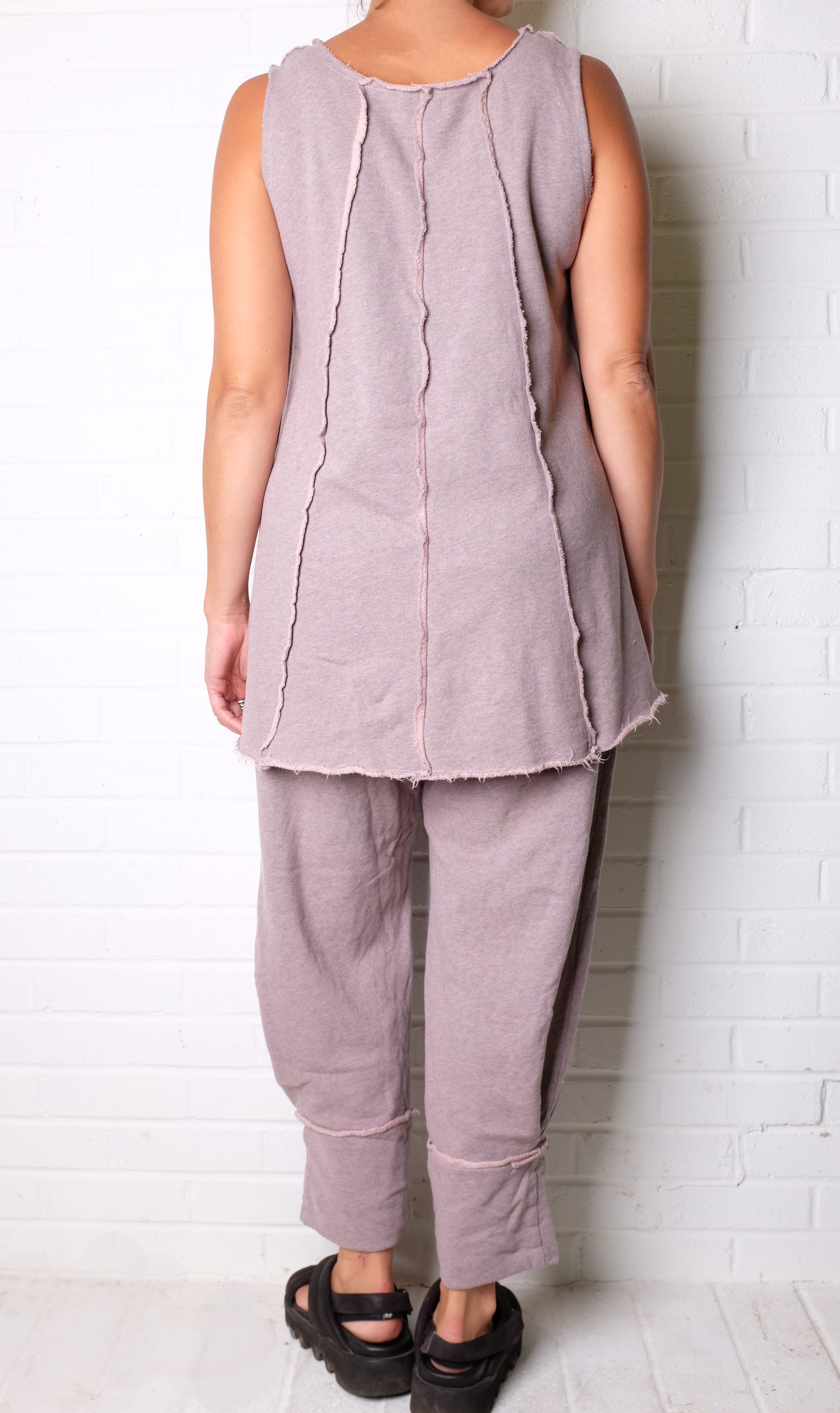 Bodil Terry Tank in Pink Heather