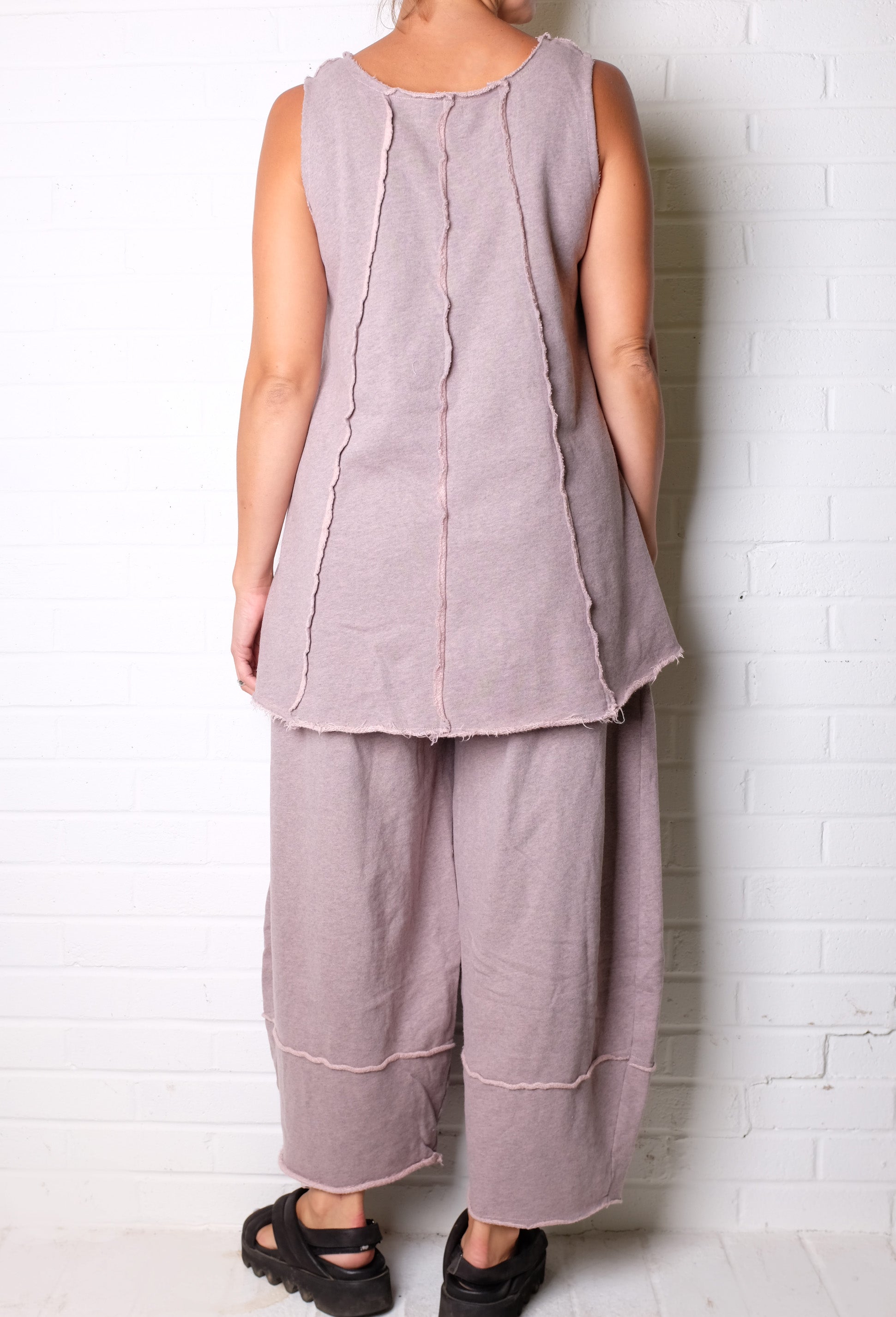 Bodil One Pocket Pant in Pink Heather