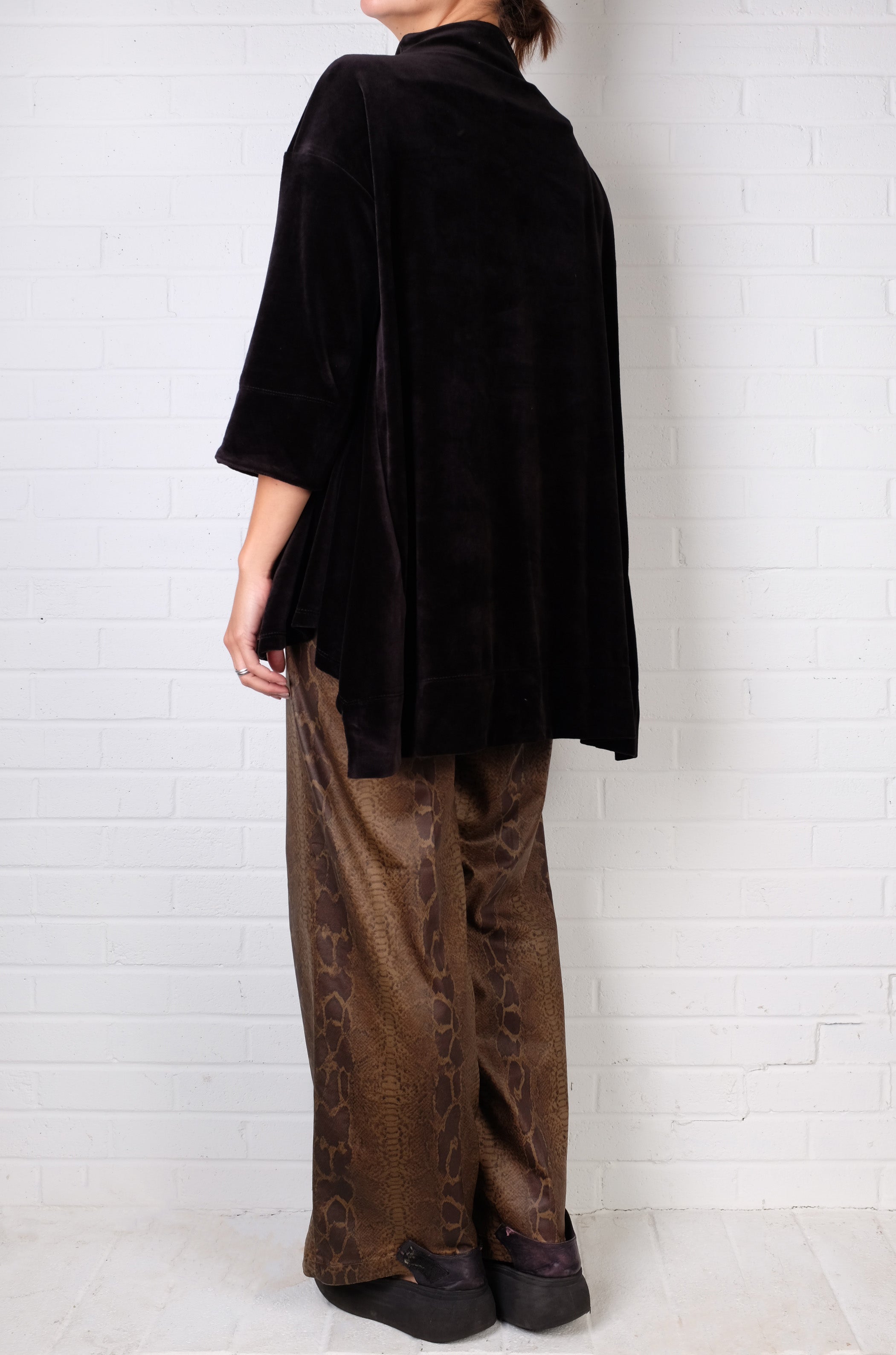 Alembika Velour Funnel Neck Tunic