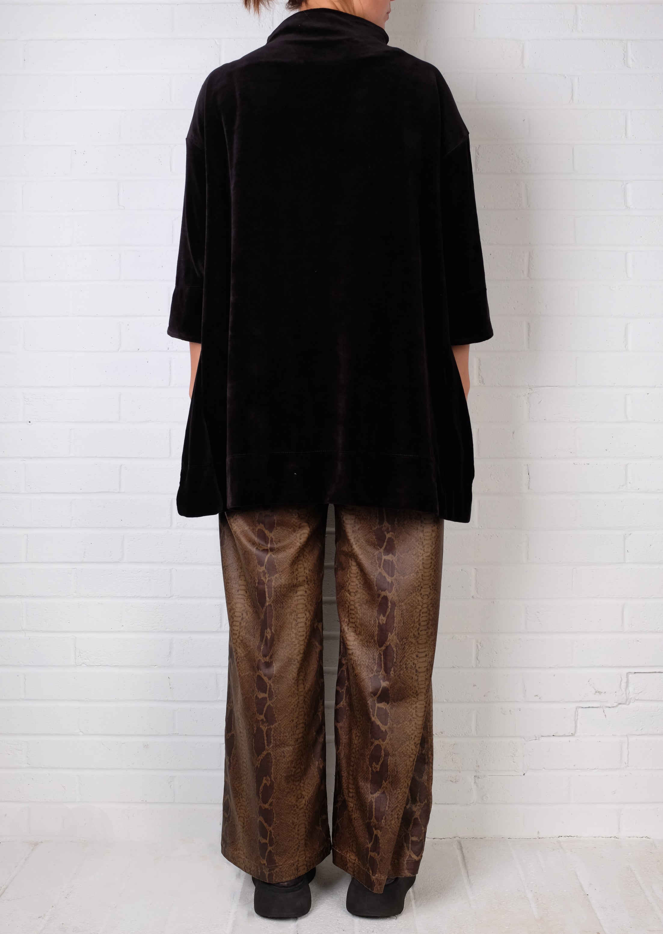 Alembika Velour Funnel Neck Tunic