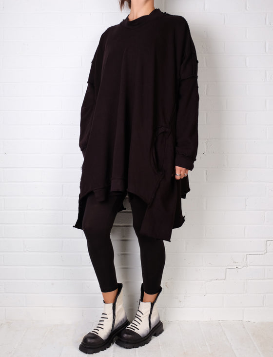 Bodil Pocket Top in Black