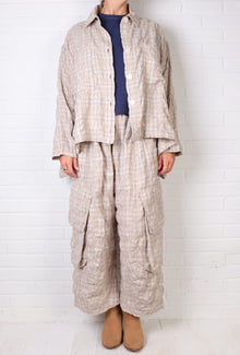  Dress To Kill Cream/Light Blue Plaid 2 Pocket Jacket
