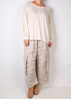 Dress To Kill Cream Lycra Baseball Pullover