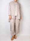 Dress To Kill Cream/Light Blue Plaid Coming and Going Shirt