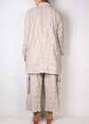 Dress To Kill Cream/Light Blue Plaid Coming and Going Shirt