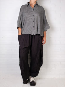  Dress To Kill White/Black Gingham Balloon Cappy Shirt