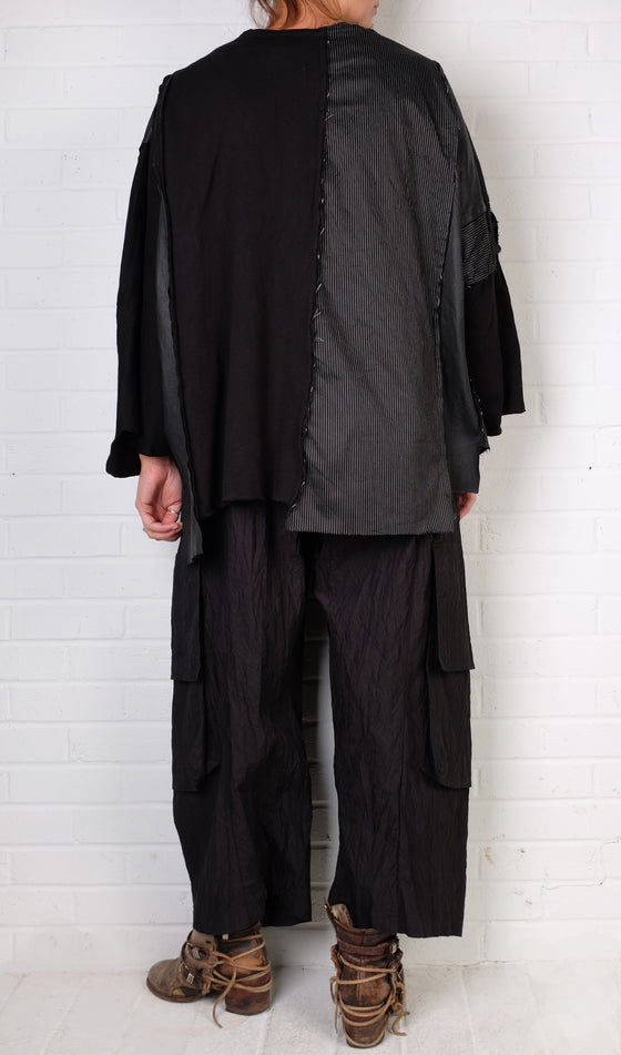 Papucei Black Patchwork Top