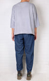 Cynthia Ashby Rex Tee in Water with Silver Graphic