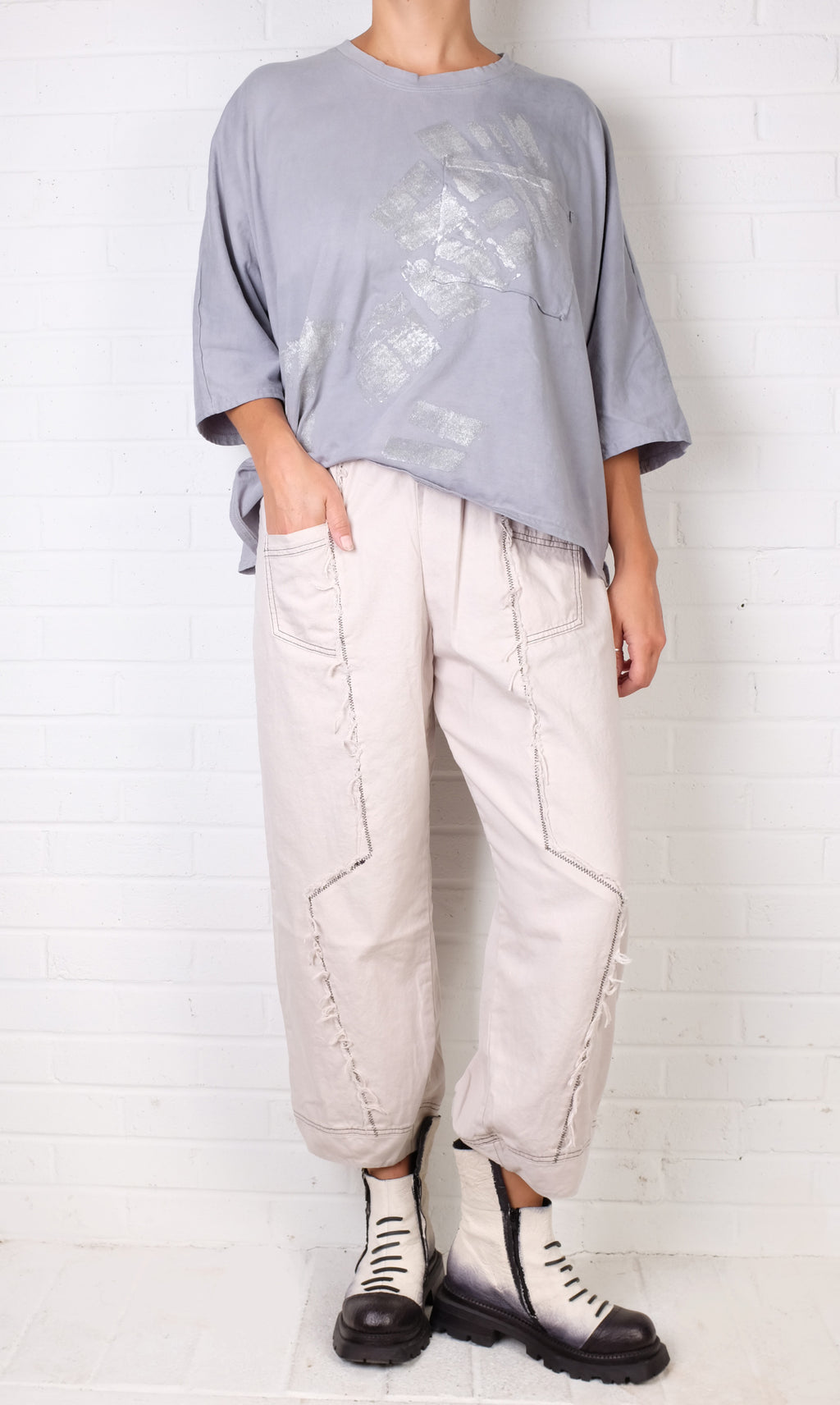 Cynthia Ashby Jem Pant in Ashby White
