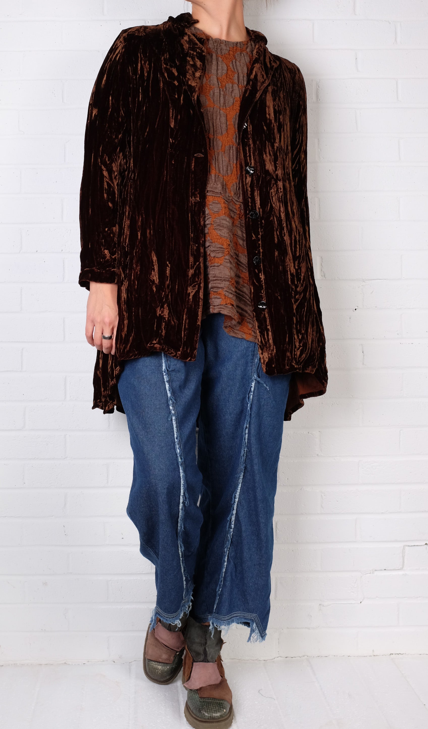 Grizas Copper Silk Velvet Jacket