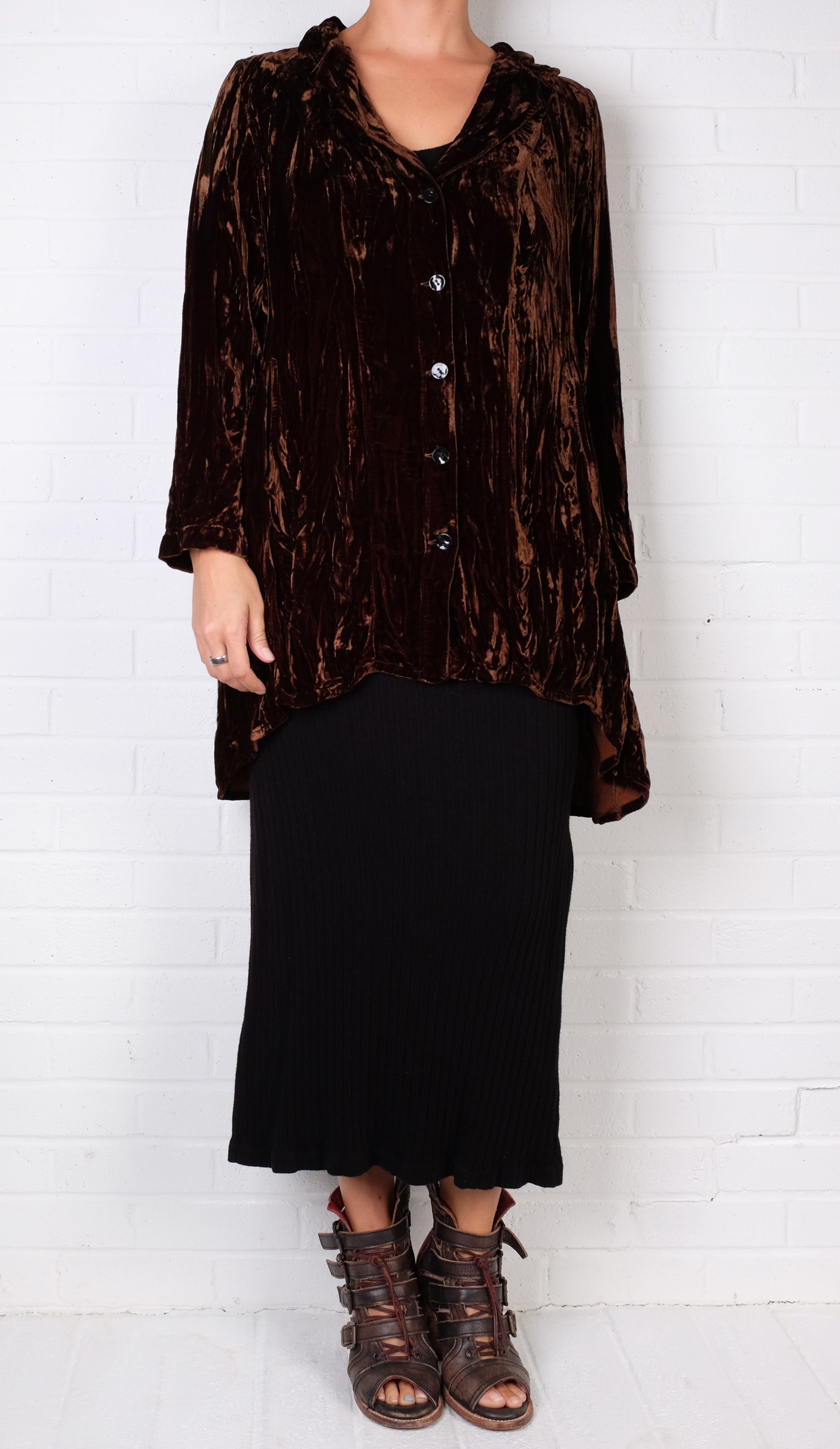 Grizas Copper Silk Velvet Jacket