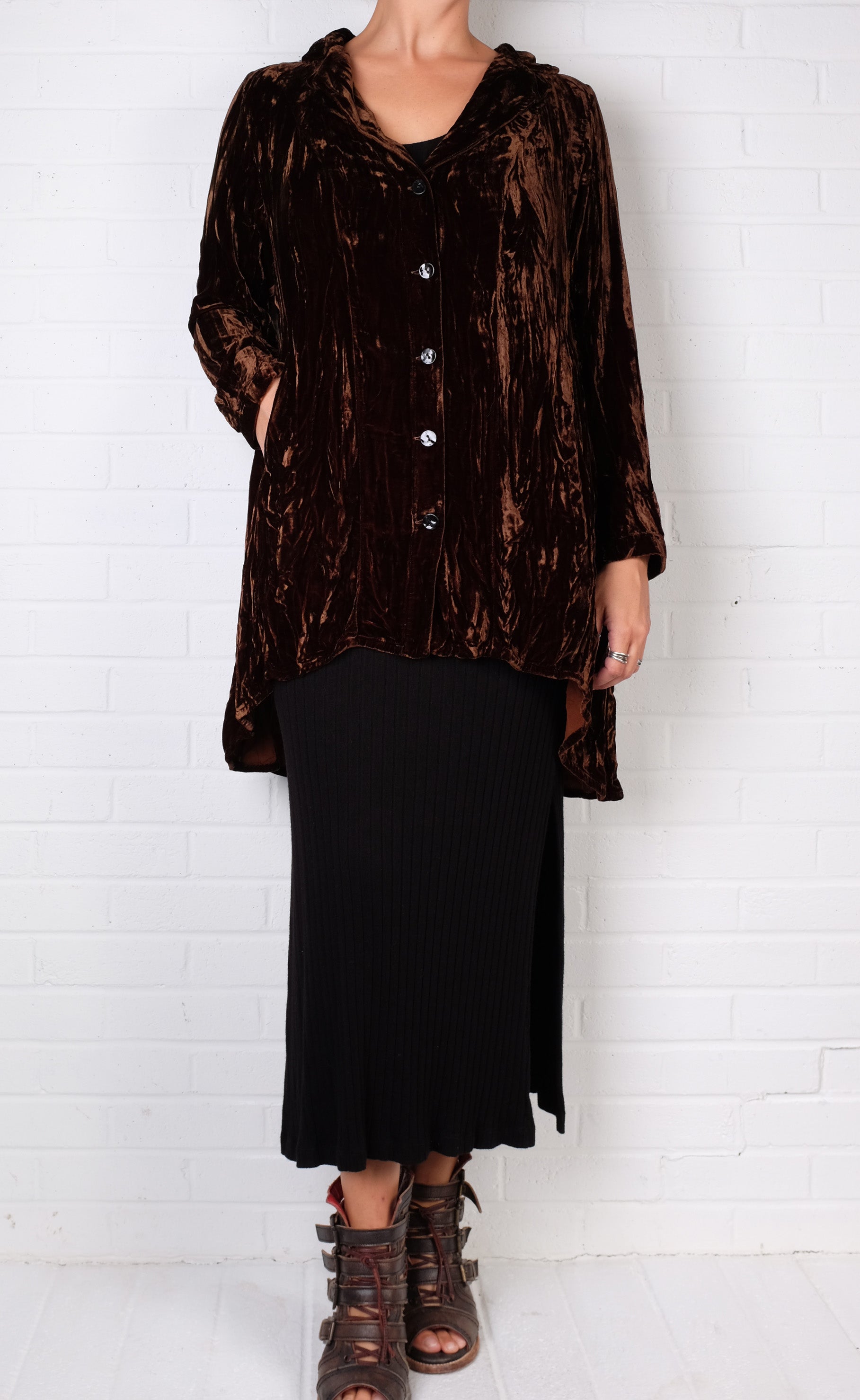 Grizas Copper Silk Velvet Jacket