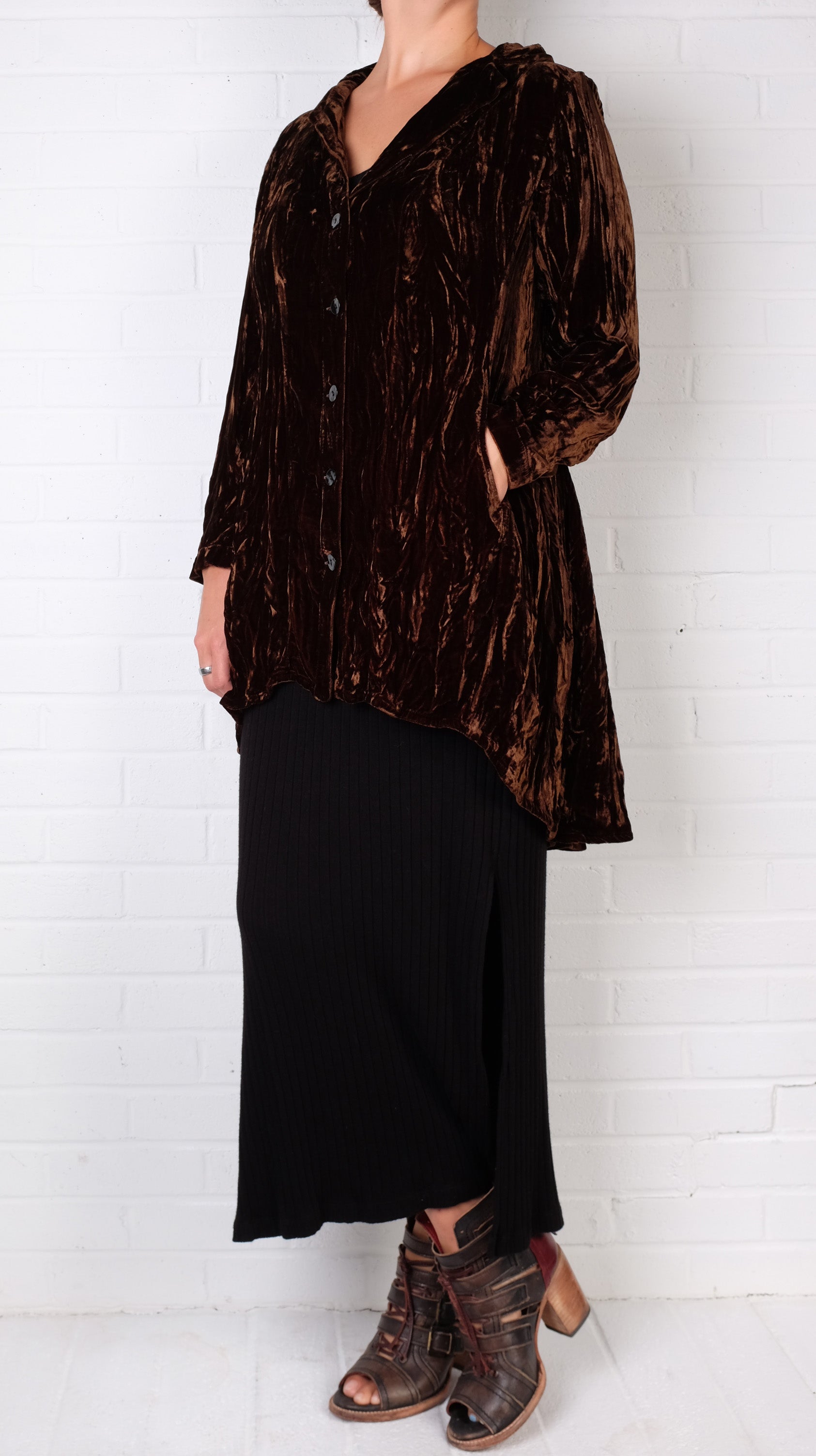 Grizas Copper Silk Velvet Jacket