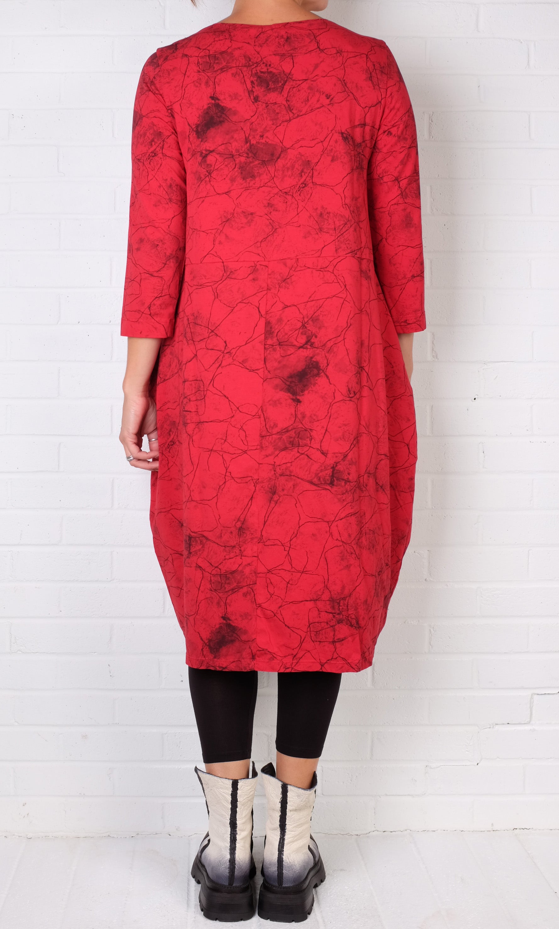Grizas Red Print Jersey Tunic