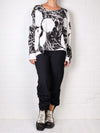 Rundholz Black Label Black and White Print LS Tee
