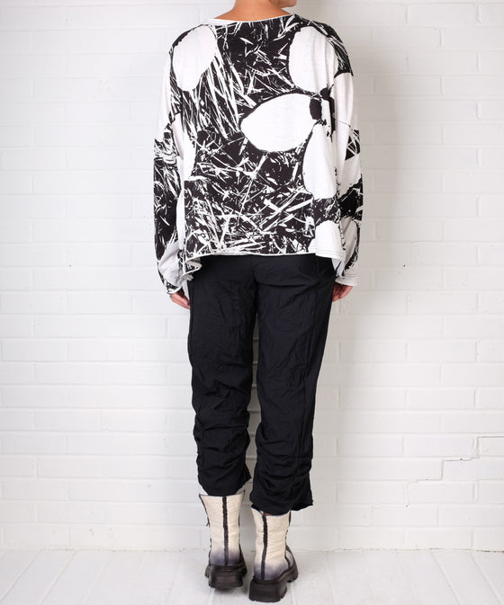Rundholz Black Label Black and White Print LS Tee