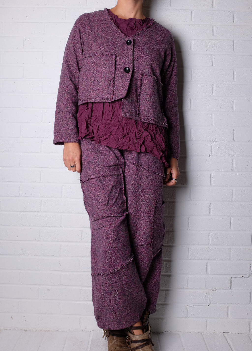 Bodil Crop Jacket in Mulberry