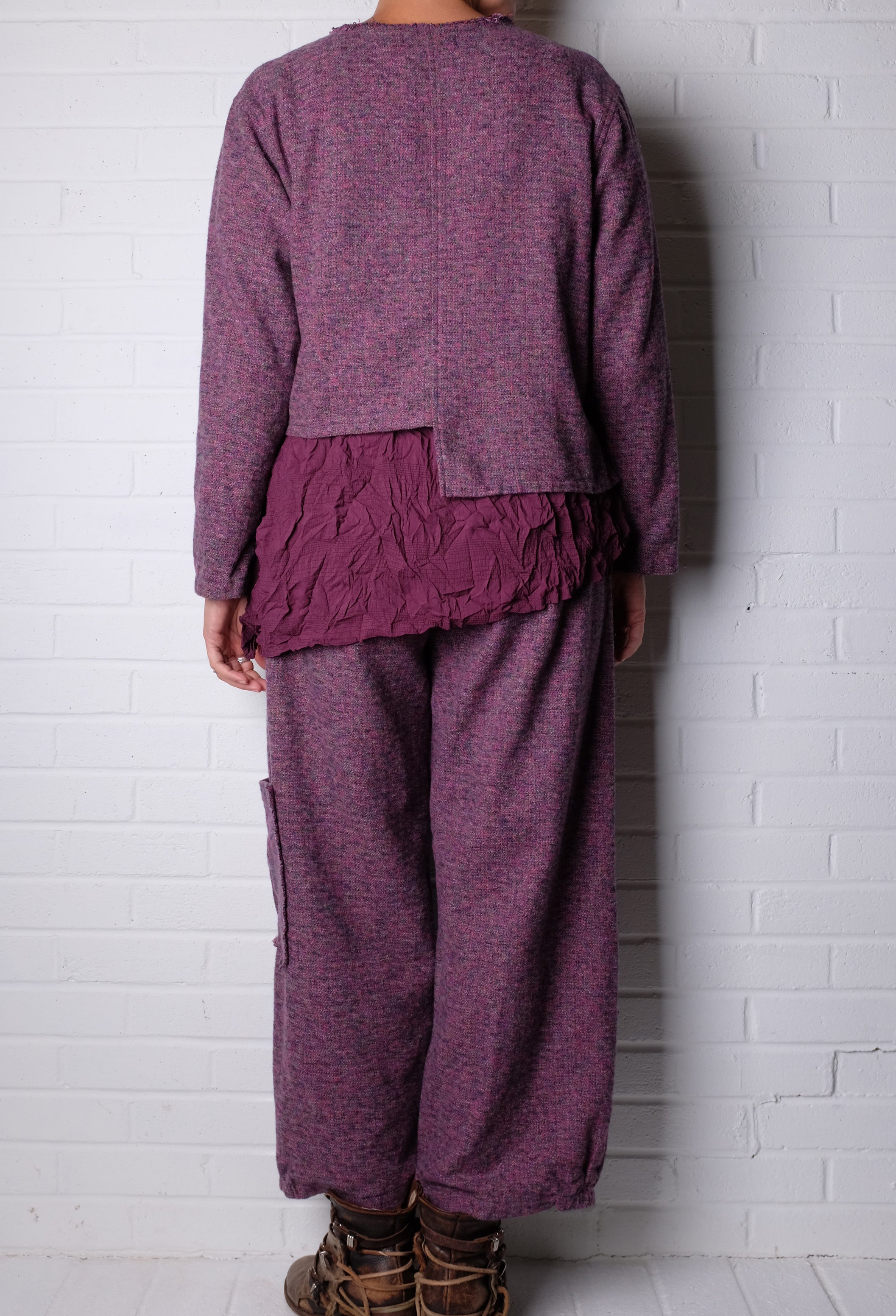 Bodil Crop Jacket in Mulberry