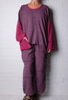 Bodil Diagonal Top in Mulberry