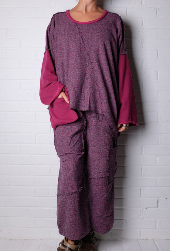 Bodil Diagonal Top in Mulberry