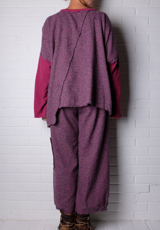 Bodil Diagonal Top in Mulberry