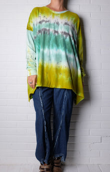  KQ Tie Dye Thermal and Knit Top