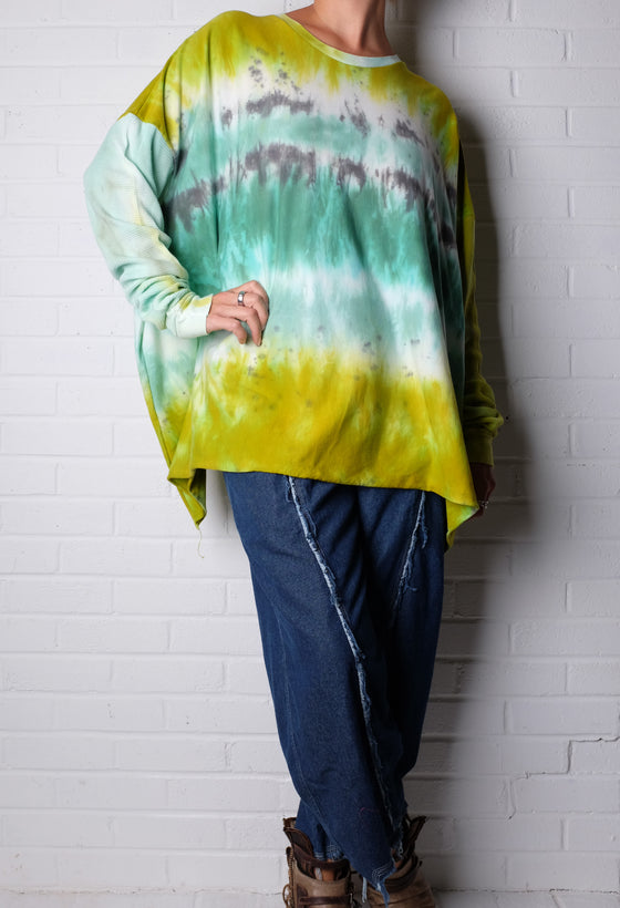 KQ Tie Dye Thermal and Knit Top