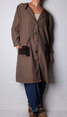  KQ Herringbone Patchwork Coat