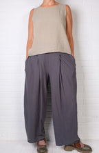 Cutloose Pleat Pant in Gull
