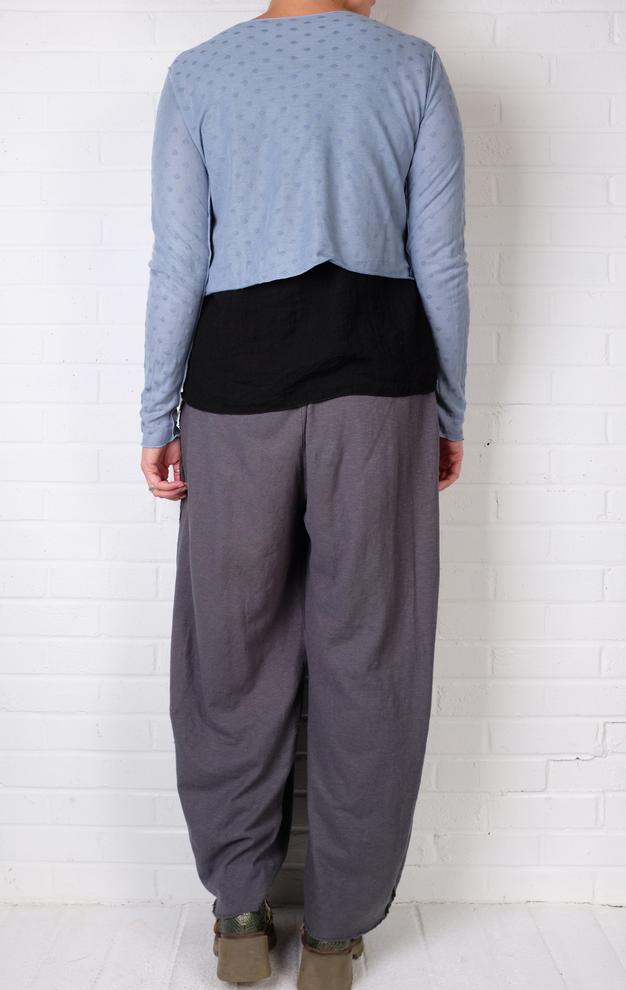 Cutloose Velvet Trim Mesh Dot Cardi (4 Colors)