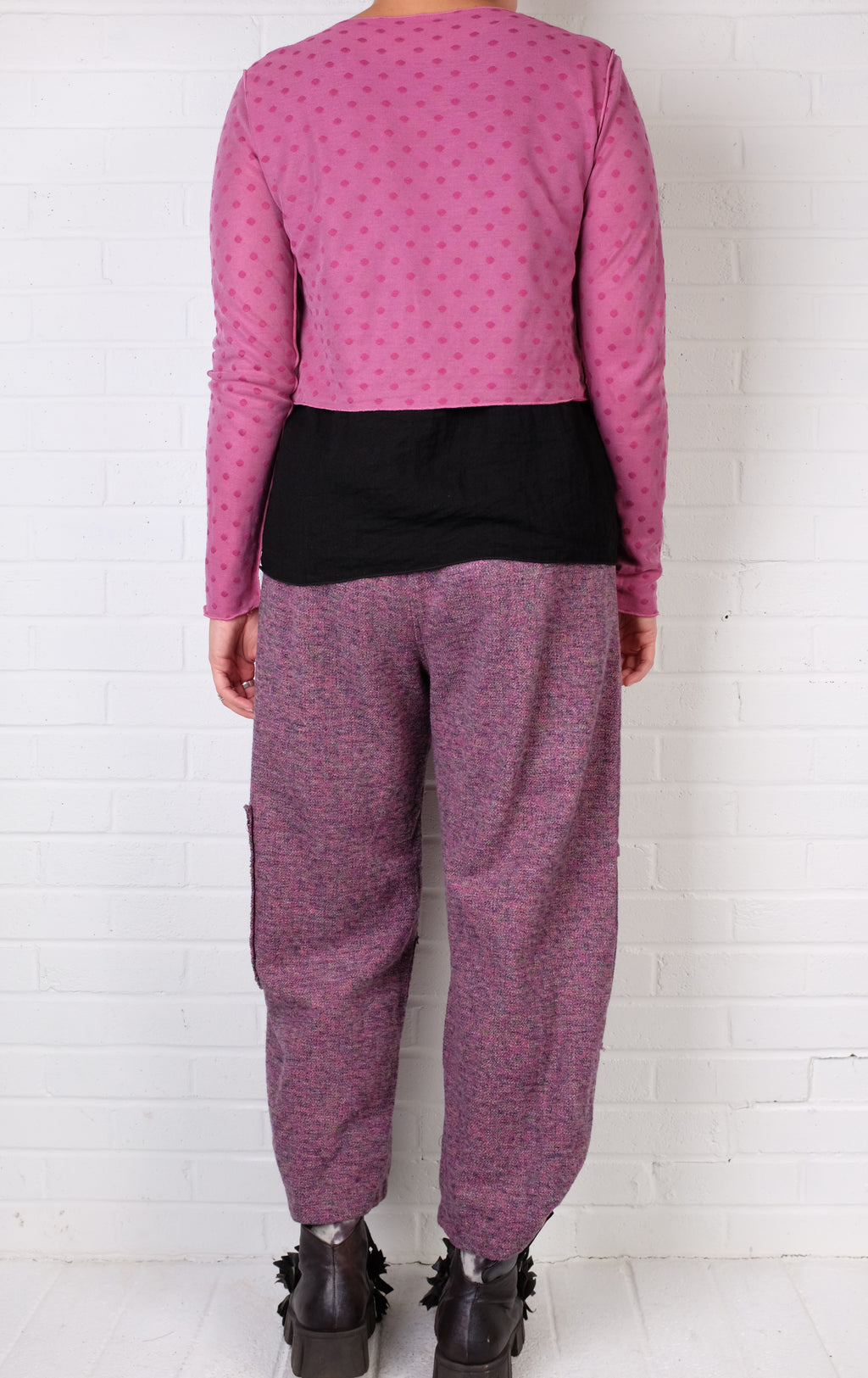 Cutloose Velvet Trim Mesh Dot Cardi (4 Colors)