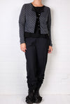 Cutloose Velvet Trim Mesh Dot Cardi (4 Colors)