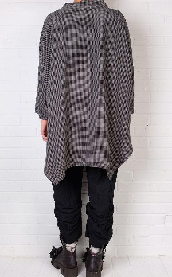 Cutloose One Size 3/4 Sleeve Cowl in Mini Check (Multiple Colors)