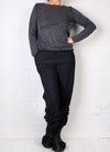 Cutloose Mesh Dot LS Layering Tee in Black