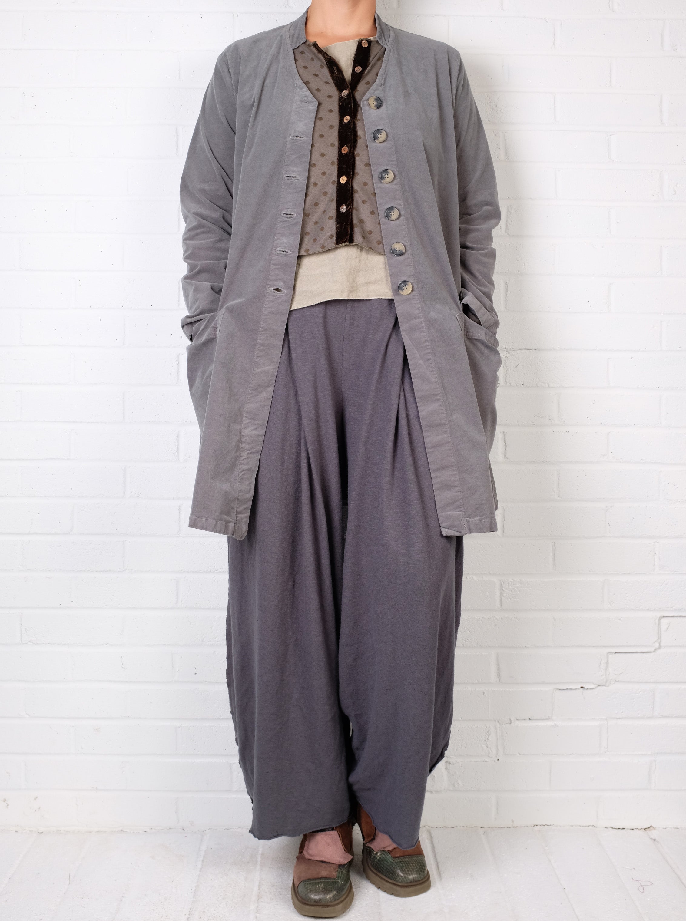 Cutloose Swing Coat in Seal Mini Cord