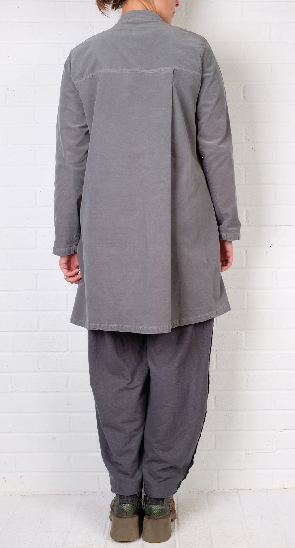 Cutloose Swing Coat in Seal Mini Cord