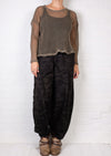 Krista Larson Crop Cotton Fishnet Tee (Two Colors)