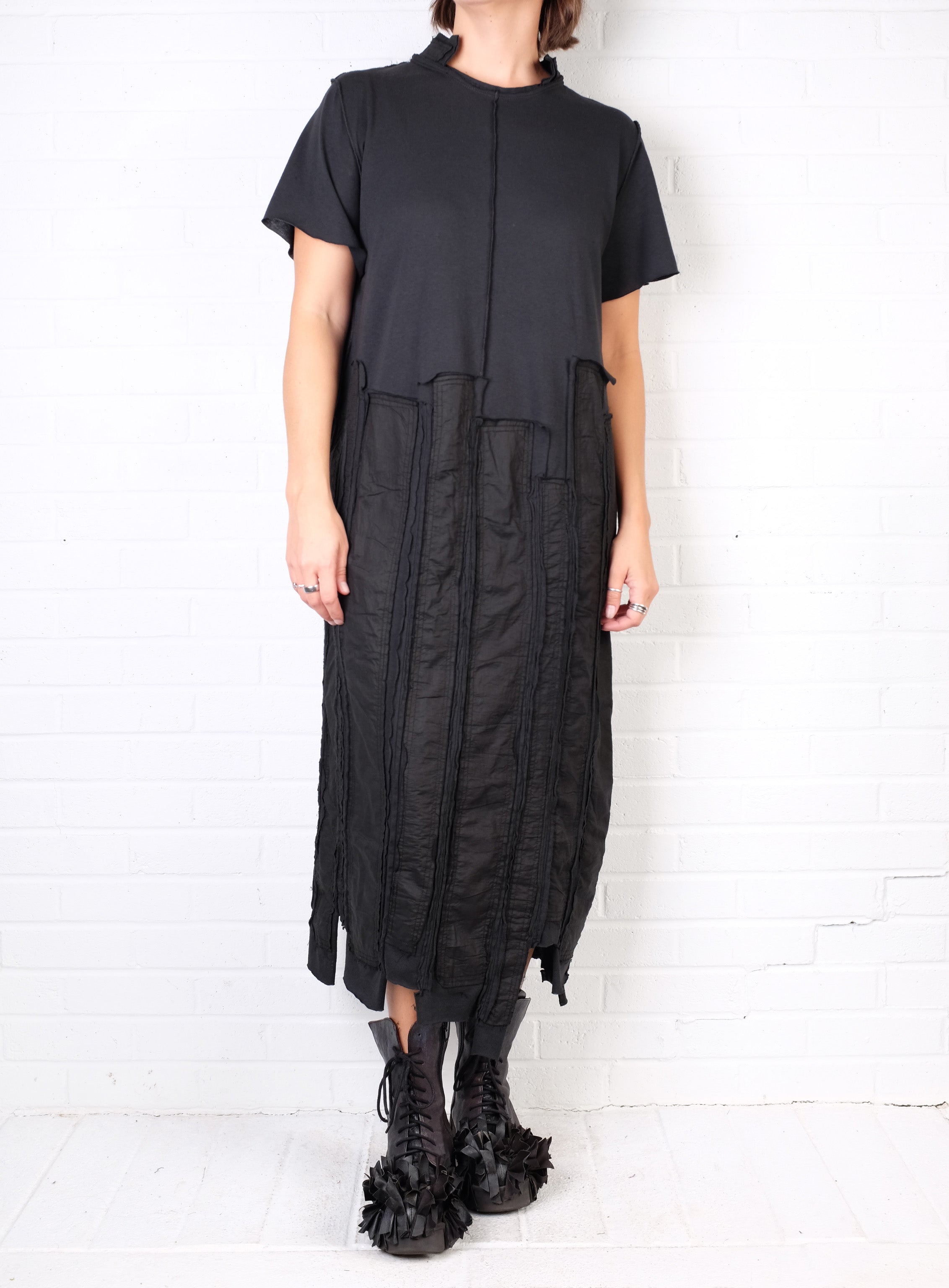 Loyko Oil Dress in Black