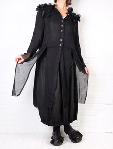  Loyko Butterfly Button Up Shirt/Duster
