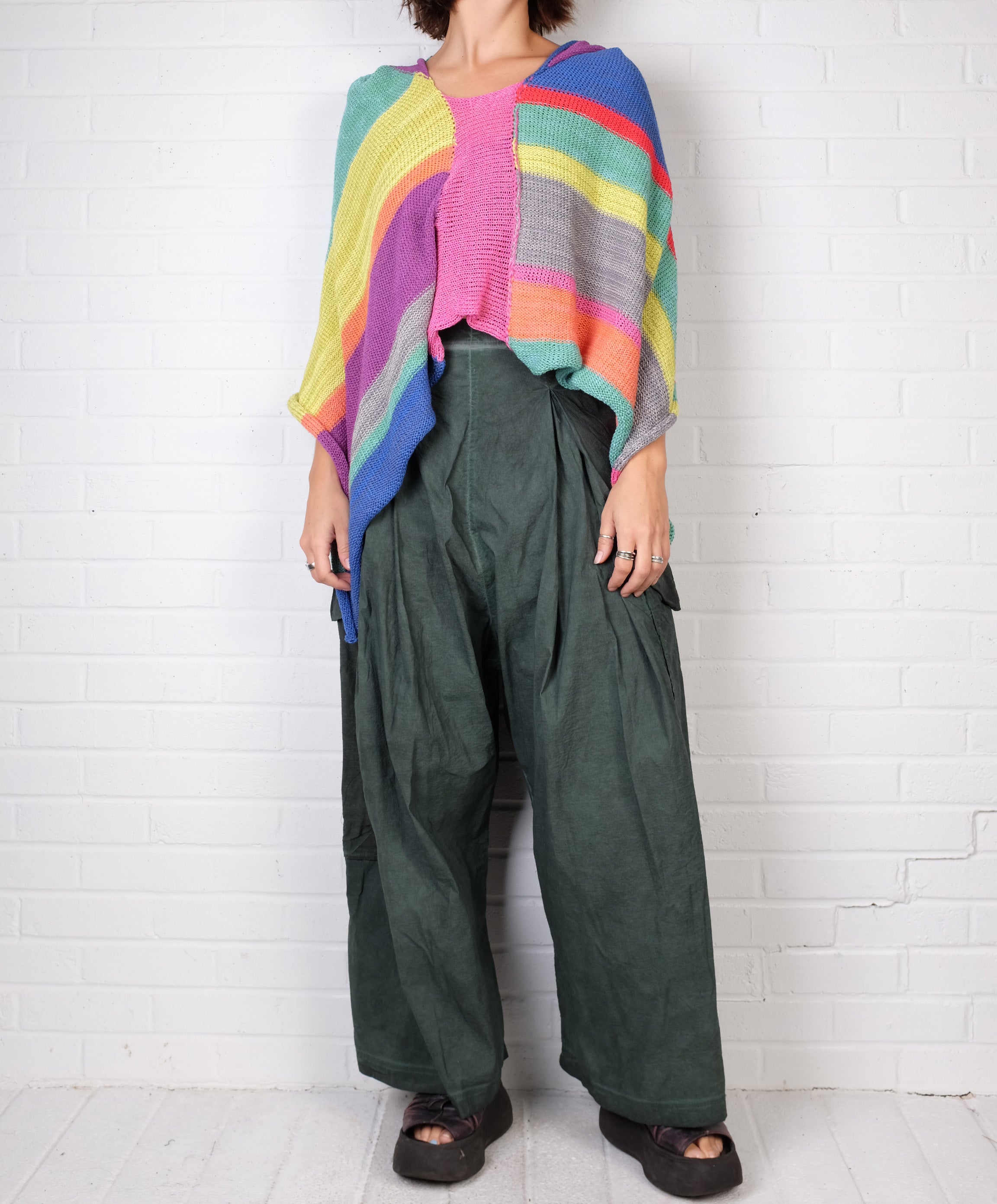 Paper Temples Cape Sweater in Multi