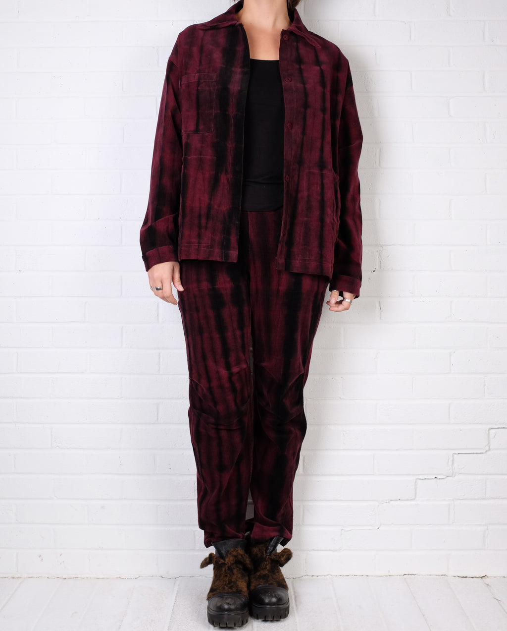 Mieko Mintz Corduroy Shibori Tie Dye Workers Jacket