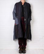 Mieko Mintz Jewel Woven Kantha Kaftan Coat